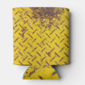 Metaalgeel: Diamant Bord textuur. Blikjeskoeler (Achterkant)