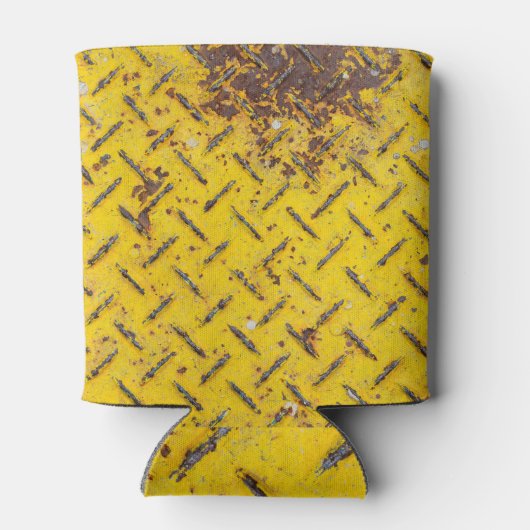 Metaalgeel: Diamant Bord textuur. Blikjeskoeler (Achterkant)