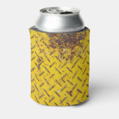 Metaalgeel: Diamant Bord textuur. Blikjeskoeler (Blikje Achterkant)