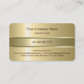 Metaalgeel goudvormig design Roestvrij staal Kijk  Visitekaartje (Achterkant)