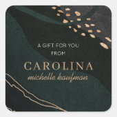 Metaalgeode Vierkante Sticker (Voorkant)