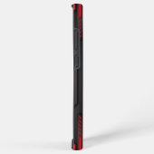 Metaalgeometrisch ontwerp voor zwart en rood samsung galaxy hoesje (Rechterkant)