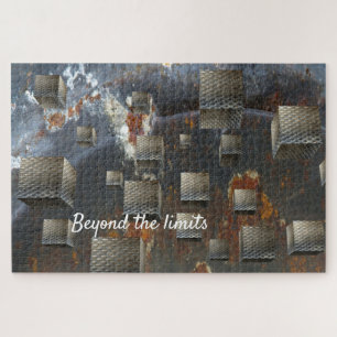 Metaalgeometrische verknippert optische verlichtin legpuzzel