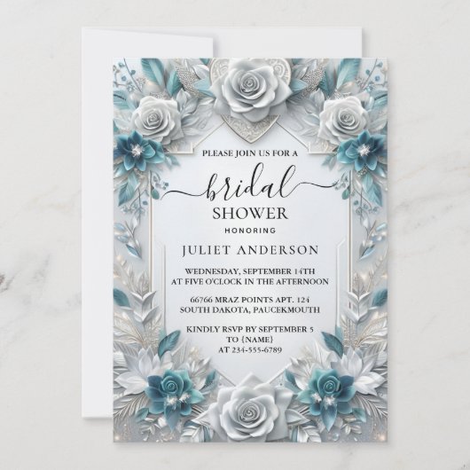 Metaalglam glanzend high-end zilver Vrijgezellenfe Kaart (Voorkant)