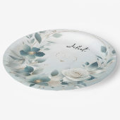 Metaalglam glanzend high-end zilver Vrijgezellenfe Papieren Bordje (Gekanteld)