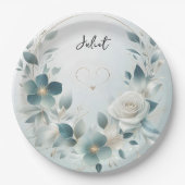 Metaalglam glanzend high-end zilver Vrijgezellenfe Papieren Bordje (Voorkant)