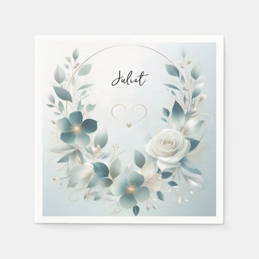 Metaalglam glanzend high-end zilver Vrijgezellenfe Servet (Voorkant)