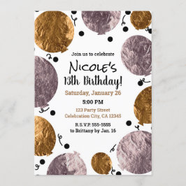 Metaalglam Roze Roze Gouden Ballonnen Verjaardag Kaart