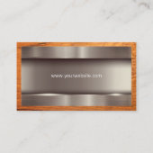 Metaalglans | Houtnerf Visitekaartje (Achterkant)