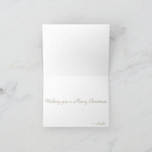 Metaalglans Roze Goud Platina Feestdagen Kaart (Binnen)