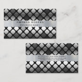 Metaalglans Vierkant Patroon Visitekaartje (Voorkant / Achterkant)