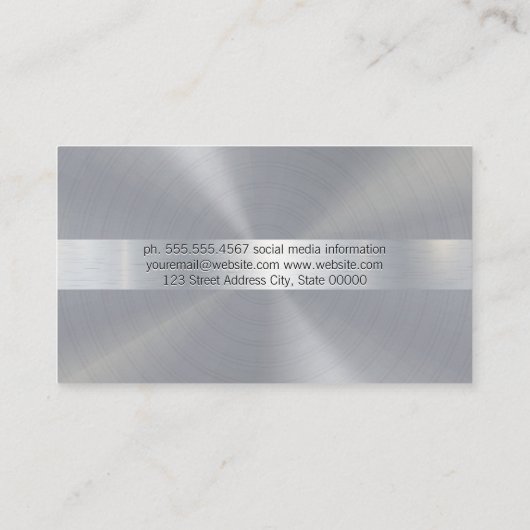 Metaalglans Visitekaartje (Achterkant)