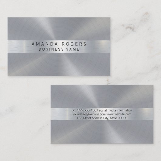 Metaalglans Visitekaartje (Voorkant / Achterkant)