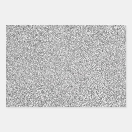 Metaalglitterwrapping papier — flatplaat set van 3 inpakpapier vel (Voorkant 2)