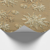 MetaalGold Effect Snowflake Wrappapier Cadeaupapier (Hoek)