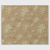 MetaalGold Effect Snowflake Wrappapier Cadeaupapier (Vlak)