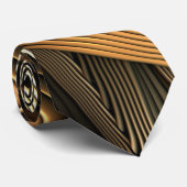 Metaalgolden golven patroon stropdas (Opgerold)