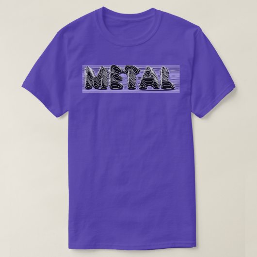 metaalgolflijnen t-shirt (Design voorkant)