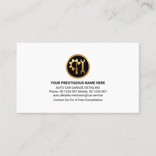 Metaalgolfmetaal voor het aandrijven van tandwiele visitekaartje (Achterkant)