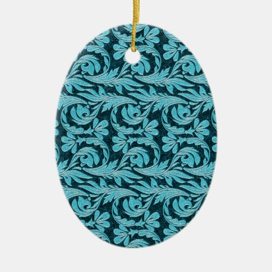 Metaalgolven 2Tone Blauwgroen Drk OVAL ORNAMENTEN (Voorkant)