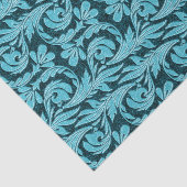 Metaalgolven-donkerder Blauwgroen-WEEFSUE WRAP PAP Tissuepapier (Detail)