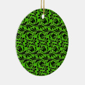 Metaalgolven, neonzwart ROND ORNAMENT (Rechts)
