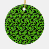Metaalgolven, neonzwart ROND ORNAMENT (Voorkant)