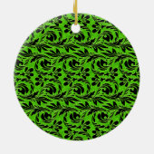 Metaalgolven, neonzwart ROND ORNAMENT (Achterkant)