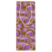Metaalgolven-Paars-Gold-WINE-GIFT BAG Wijn Cadeautas (Achterkant)