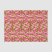 Metaalgolven-roze-goud-WRAPPINGPAPIER Tissuepapier (Voorkant)