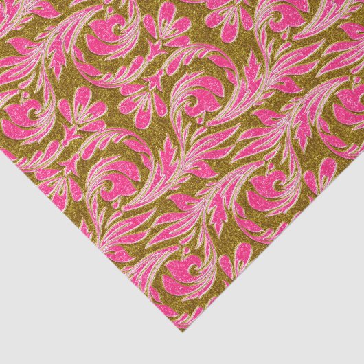Metaalgolven-roze-goud-WRAPPINGPAPIER Tissuepapier (Detail)