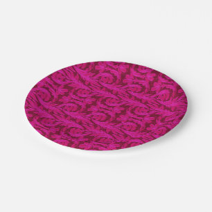 Metaalgolven - Twee Toned roze-PAPIER BORDEN van d Papieren Bordje