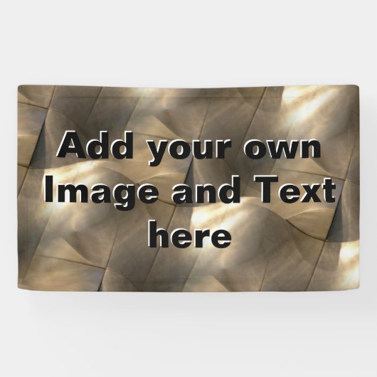 Metaalgolven Vorming naadloze achtergrond Spandoek (Horizontaal)