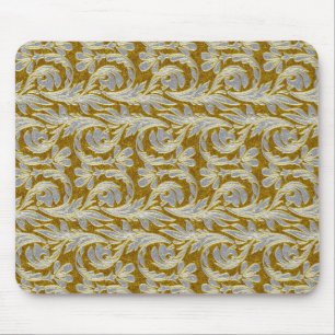Metaalgolven, White-Gold MOUSEPAD Muismat