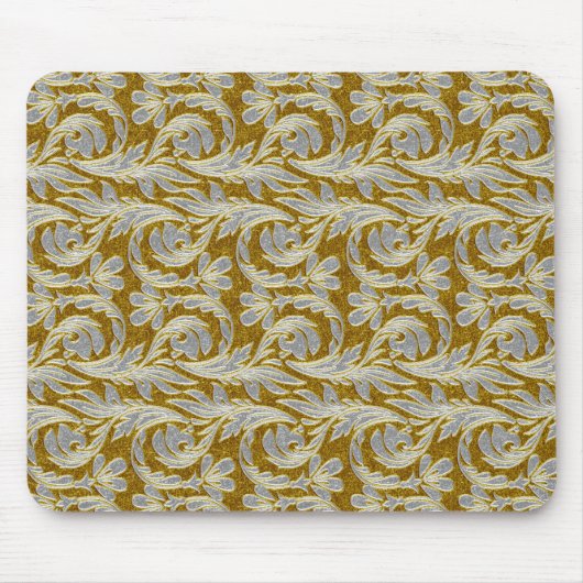 Metaalgolven, White-Gold MOUSEPAD Muismat (Voorkant)