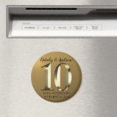 Metaalgoud 10e bruiloft magneet (Insitu (Vaatwasser))