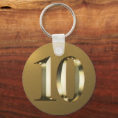 Metaalgoud 10e bruiloft sleutelhanger (Achterkant)