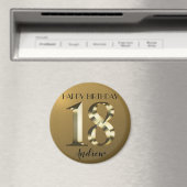 Metaalgoud 18e verjaardag magneet (Insitu (Vaatwasser))