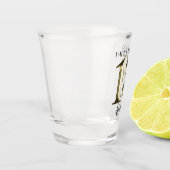 Metaalgoud 18e verjaardag shot glas (Links)
