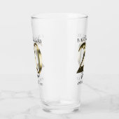 Metaalgoud 20e verjaardag glas (Rechts)