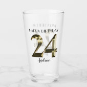 Metaalgoud 24e verjaardag glas (Voorkant)