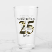 Metaalgoud 25e verjaardag glas (Voorkant)