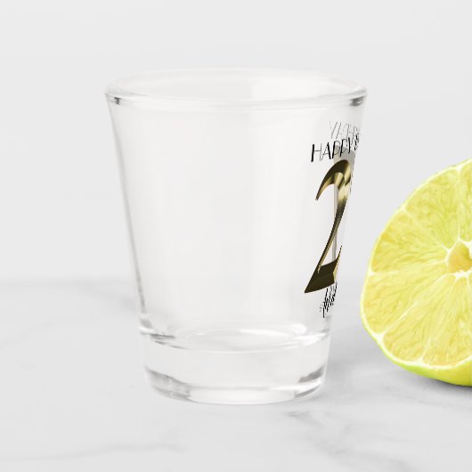 Metaalgoud 27e verjaardag shot glas (Links)