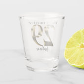 Metaalgoud 29e verjaardag shot glas (Achterkant)