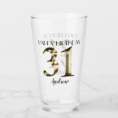 Metaalgoud 31e verjaardag glas (Voorkant)