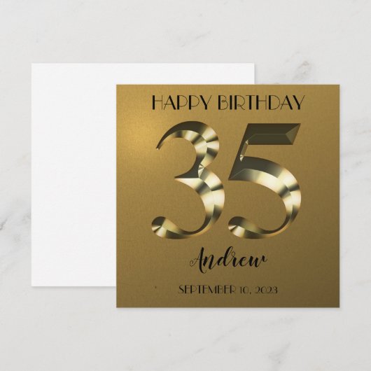 Metaalgoud 35e verjaardag (Voorkant / Achterkant)