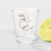 Metaalgoud 35e verjaardag shot glas (Achterkant)