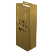 Metaalgoud 50e verjaardag wijn cadeautas (Voorkant Gekanteld)