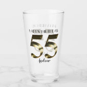 Metaalgoud 55e verjaardag glas (Voorkant)