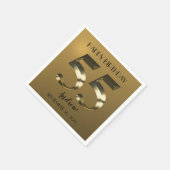 Metaalgoud 55e verjaardag servet (Hoek)